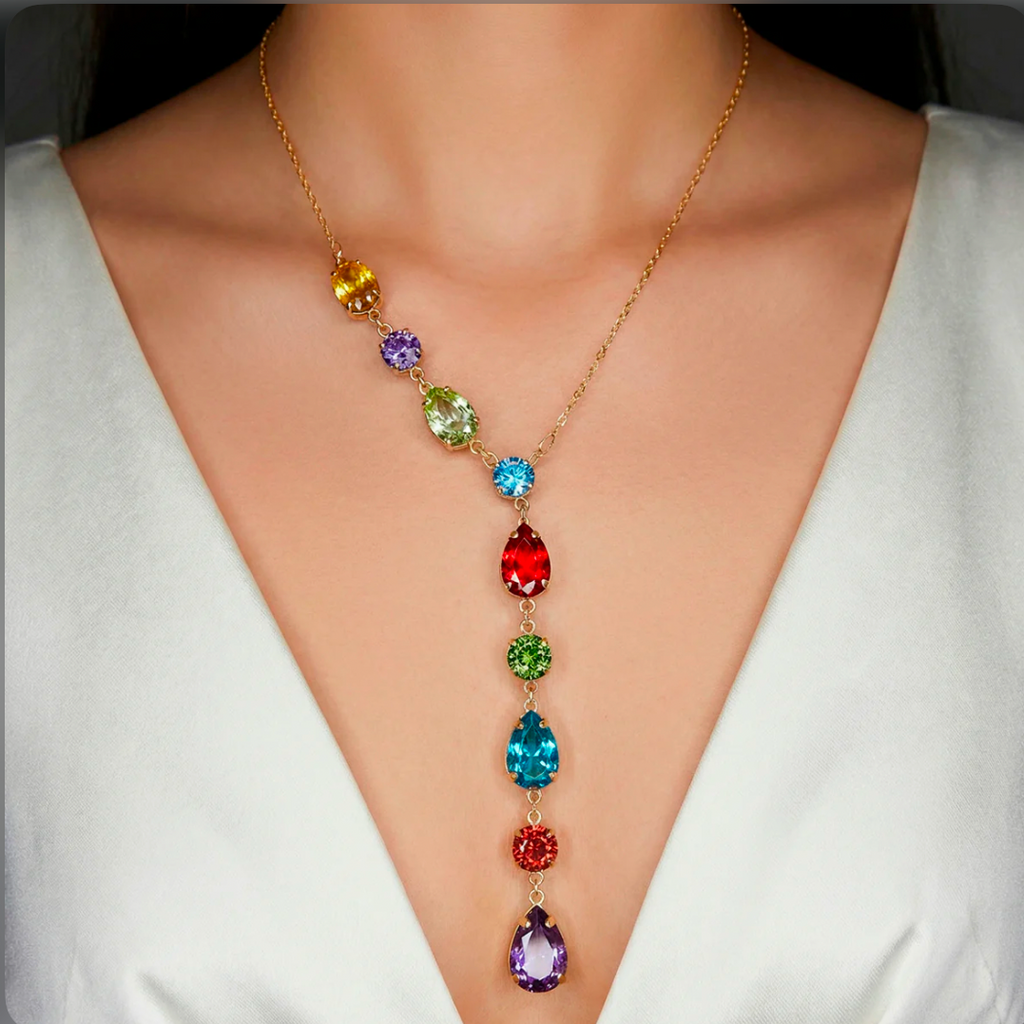 Multicoloured necklace (antitarnish)