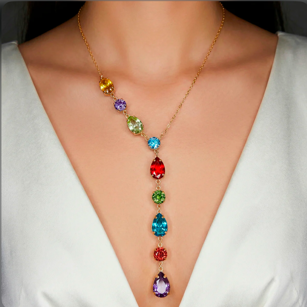 Multicoloured necklace (antitarnish)