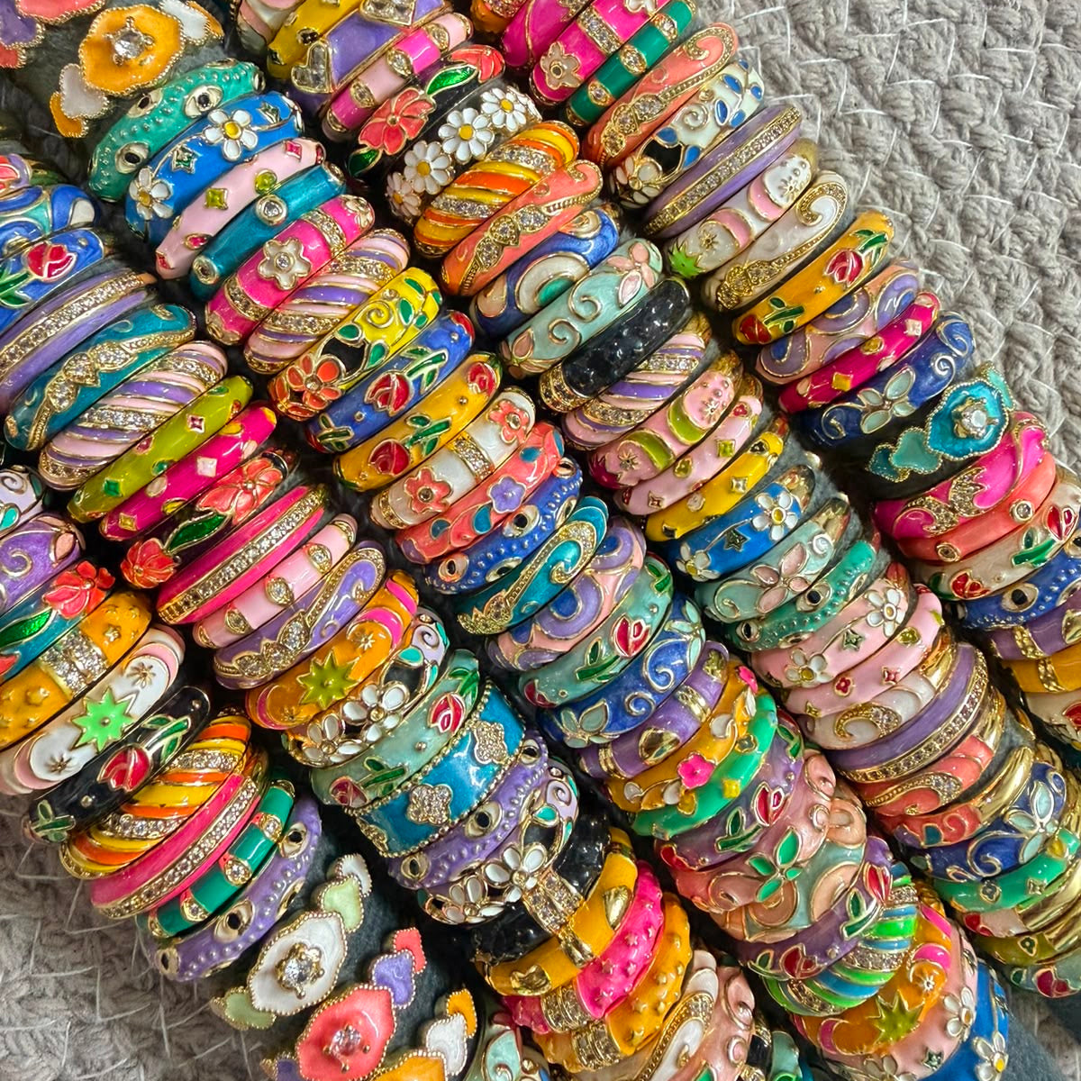Meenakari rings