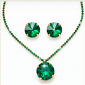Emerald stone necklace set