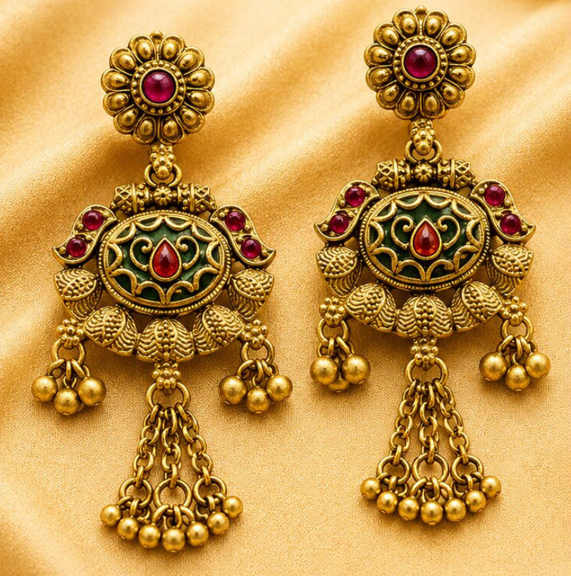 Traditional Golden Earrings