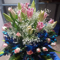 orchid and lily bouquet