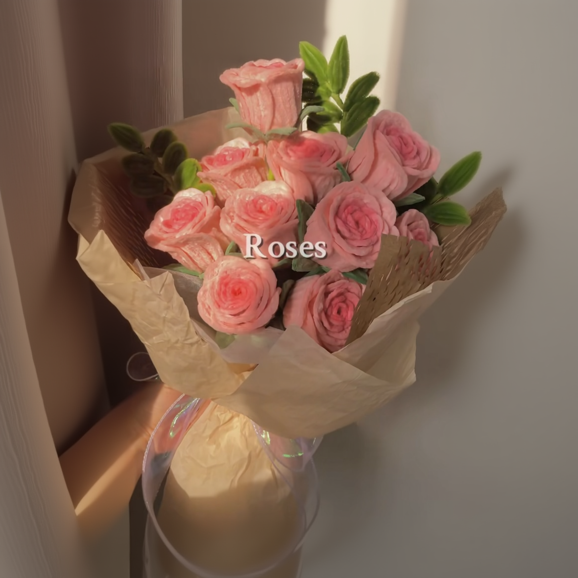 Rose Chenille Wire Bouquet